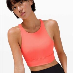 Lululemon Energy Bra High Neck Long Line Rib Size 6